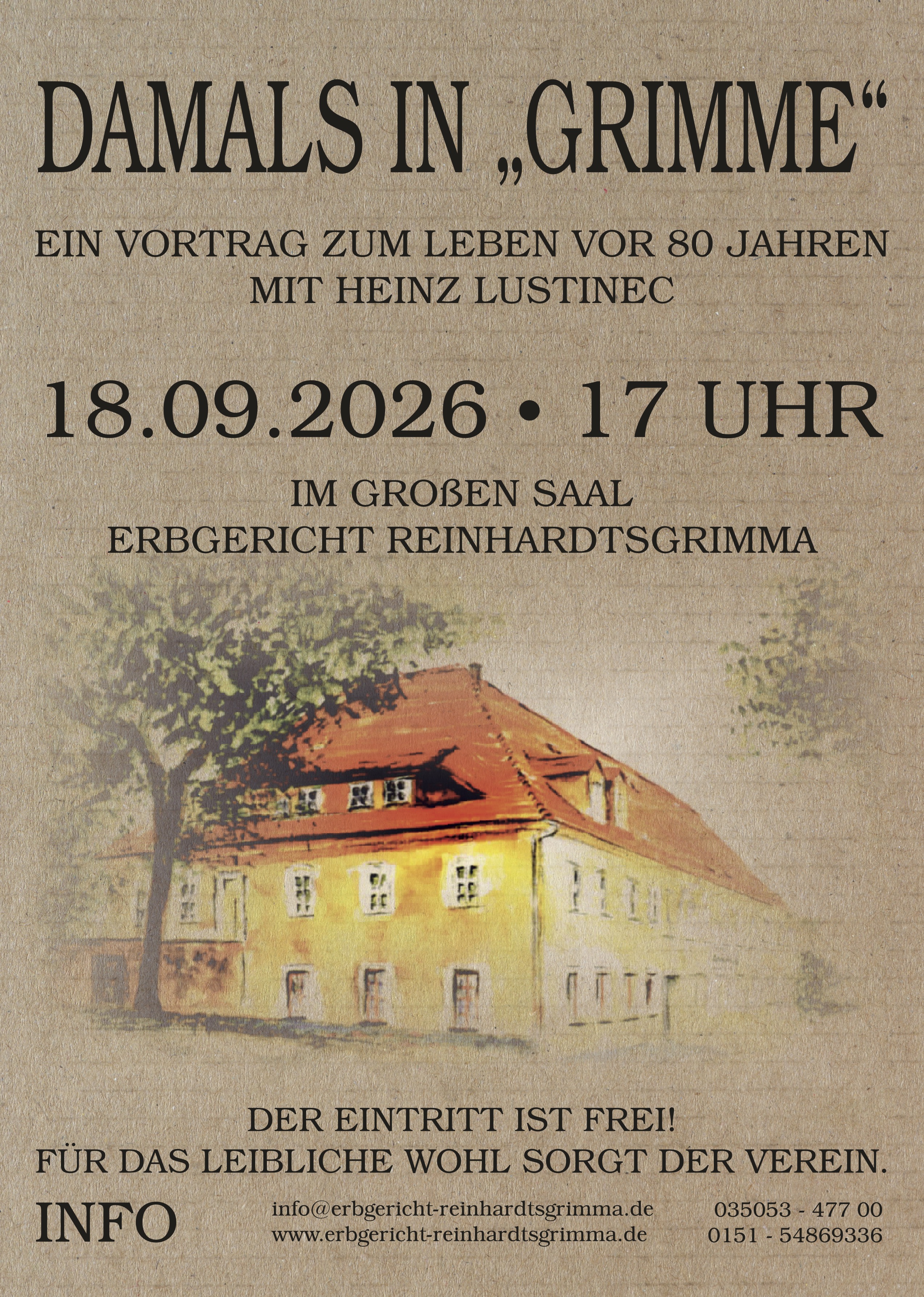 Plakat: Damals in „Grimme“